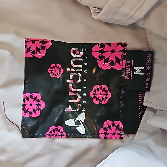 women's sz med turbine boardwear snowpants cream - Picture 3 of 6